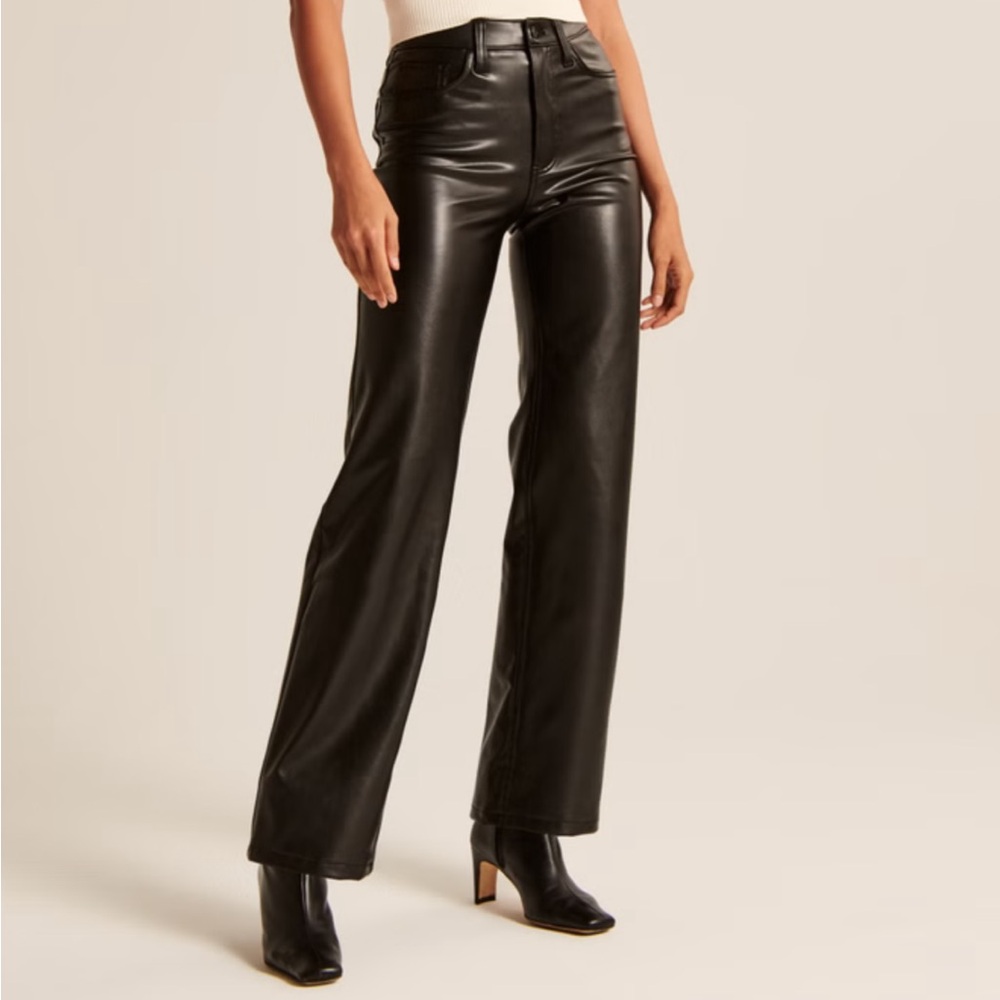 Black Leather Women Jeans